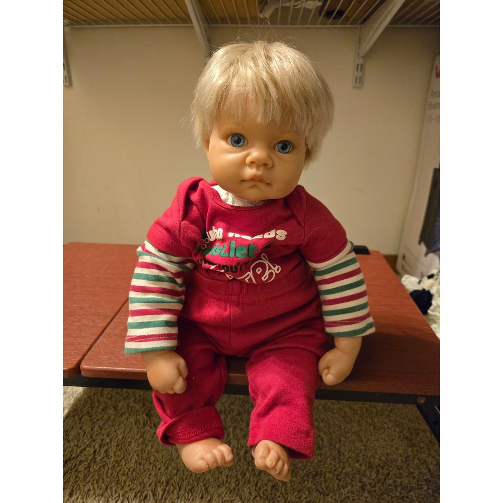 Lee Middleton Original Doll‎ 1998 Vintage Blonde Blue Eyes Red Outfit 090798